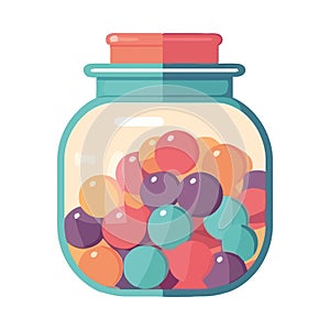 sweet candies jar design, isolated icon