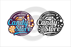 Sweet candy design logo premium-1