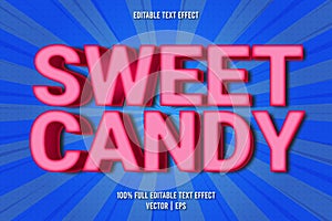 Sweet candy editable text effect comic style