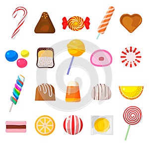 Sweet candy icon set