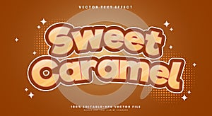Sweet Caramel editable text effect template
