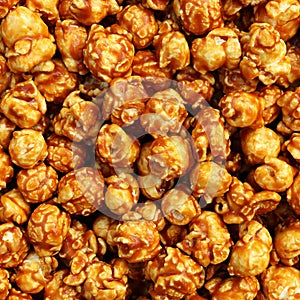sweet caramel popcorn for pattern and background