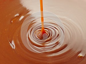 Sweet caramel sauce photo