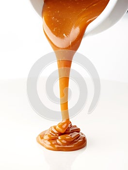 Sweet caramel sauce photo