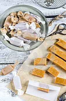 Sweet caramel toffee caramels