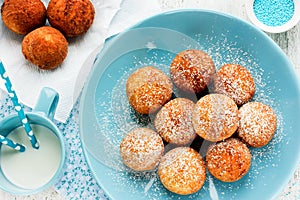 Sweet cheese donuts deep fried, Christmas treat for kid