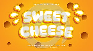 Sweet Cheese editable text effect Template