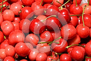 Sweet cherries as a background