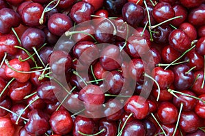 Sweet cherries background