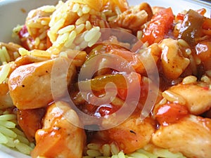 Sweet chicken with yellow rice #2