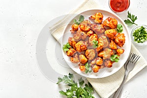 Sweet chili cauliflower wings