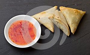 Sweet chilli n samosa