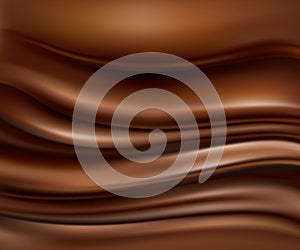 Sweet chocolate background with waves