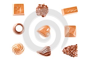 Sweet chocolate bombon