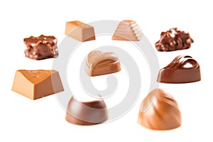 Sweet chocolate bombon