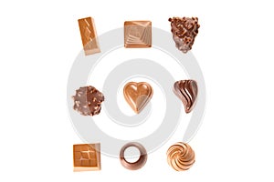 Sweet chocolate bombon