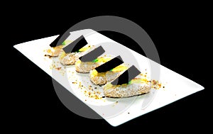 Sweet with chocolate toping