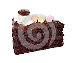Sweet chocolated cake photo