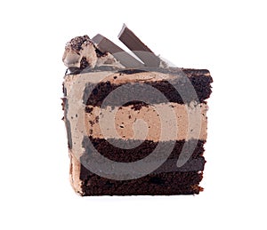 Sweet chocolated cake photo