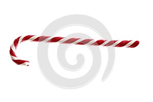 Sweet Christmas candy cane isolated on white background