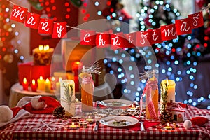 Sweet Christmas decorated table