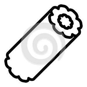 Sweet churro icon outline vector. Spanish food