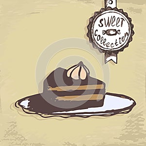 Sweet collection of didderent cakes