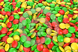 Sweet colorful candy. Candy variation color texture or background. 3D render.