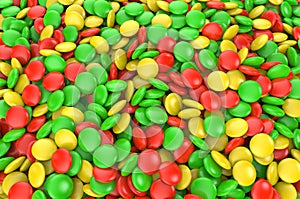 Sweet colorful candy. Candy variation color texture or background. 3D render.
