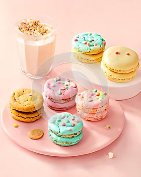 Sweet and Colorful Cookies Mlik Pink tone