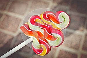 Sweet colorful lollipop