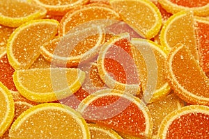 Sweet colorful marmalade as a background, or texture. Close-up