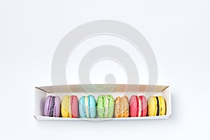 Sweet and colourful french macaroons