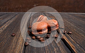 Sweet and colourful french macaroons or macaron