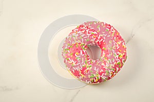 Sweet and colourful pink doughnut/Sweet and colourful pink dough