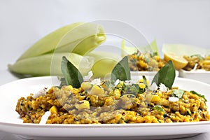 Sweet corn Bhel or Butte ka kees