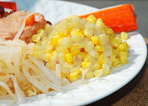 Sweet Corn kernels in Salad