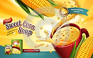 Sweet corn soup ad