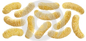 Sweet corn sticks isolated on white background