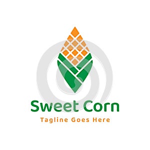 Sweet corn vector logo design