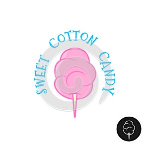 Sweet cotton candy vector illustration.