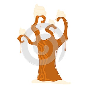 Sweet and cream tree Candy icon Vector