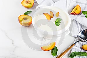 Sweet creamy peach soup