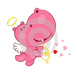 Sweet cupid hippopotamus photo