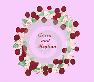 A sweet and cute summer wedding invitation from Harry and Megan photo
