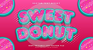 Sweet Donut 3d editable text effect