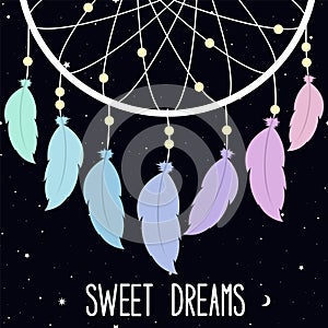 Sweet dreams. Vector illustration