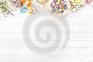 Sweet Easter brunch background