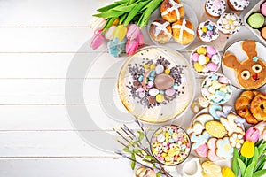 Sweet Easter brunch background