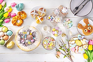 Sweet Easter brunch background